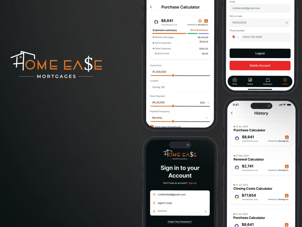 Home Ease Mortgages Mobile App